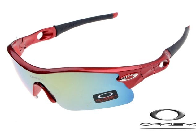 red and blue oakley sunglasses