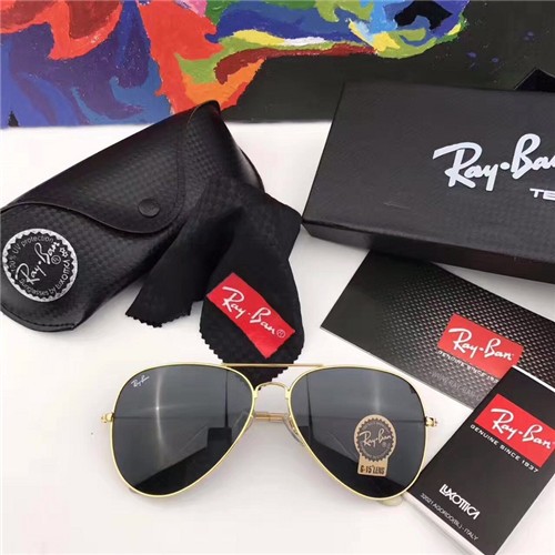 ray ban sunglasses gold frame black lens